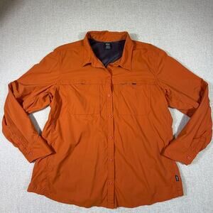 REI Co-op Women 2XL Orange Bluesign Long Sleeve Outdoor Hiking Vented Shirt